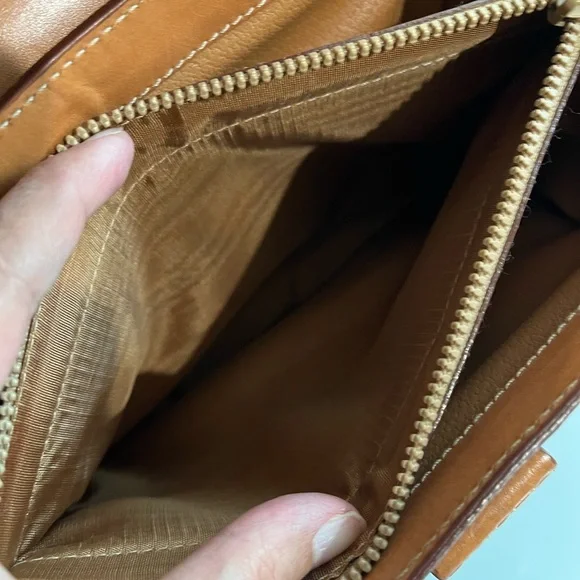 CELINE BROWN MACADAM PVC LEATHER HANDBAG - Picture 13 of 16